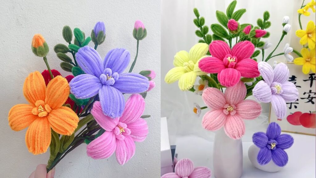 Keindahan DIY Pipe Cleaner Flower